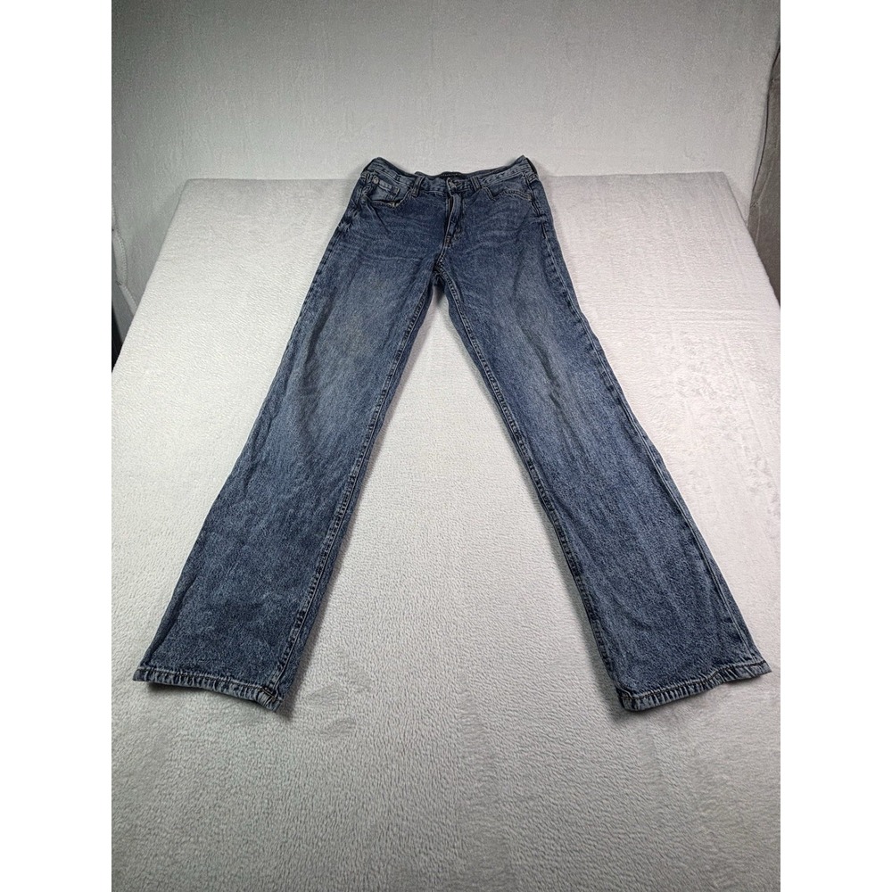 Aeropostale Womens 90s Baggy Jeans 4 Regular Blue Low Rise Distressed Straight